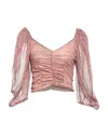 Soallure Blouses In Pink