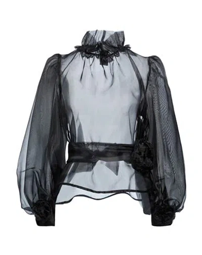 Soallure Woman Top Black Size 2 Polyester
