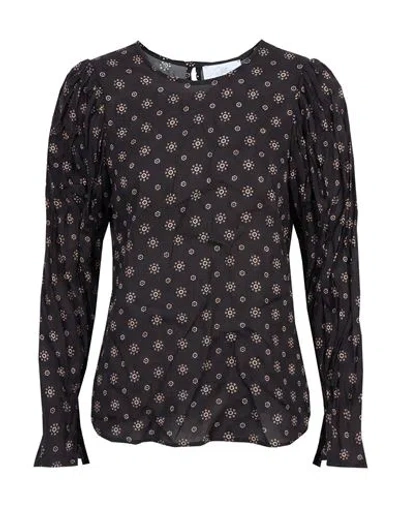 Soallure Woman Top Black Size 4 Viscose In Multi