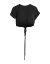 Soallure Woman Top Black Size 8 Polyester, Rayon In Black