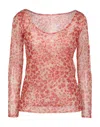 Soallure Blouses In Red