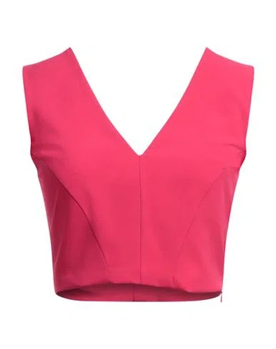 Soallure Woman Top Fuchsia Size 4 Polyester, Elastane In Pink