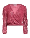Soallure Woman Top Fuchsia Size 6 Polyester, Elastane In Pink