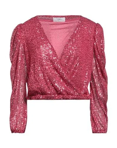 Soallure Woman Top Fuchsia Size 6 Polyester, Elastane In Pink