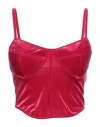 Soallure Woman Top Fuchsia Size 6 Polyester, Elastane In Pink