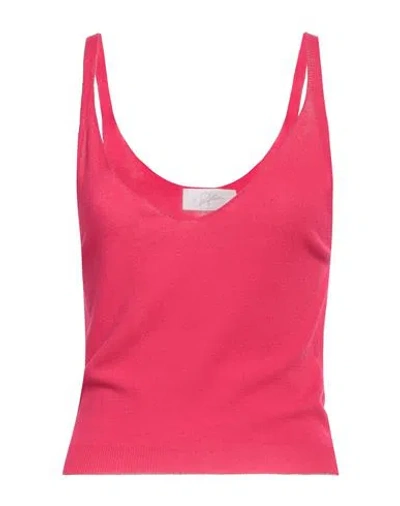 Soallure Woman Top Fuchsia Size S Viscose, Pbt - Polybutylene Terephthalate In Pink