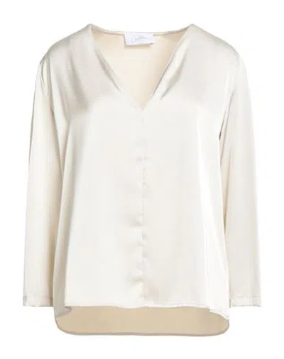 Soallure Woman Top Ivory Size 10 Polyester In White