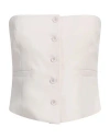 Soallure Woman Top Ivory Size 8 Polyester In White