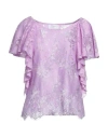 Soallure Woman Top Lilac Size 8 Cotton, Polyamide In Purple