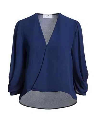 Soallure Woman Top Navy Size 4 Polyester In Blue