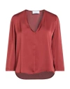 Soallure Woman Top Rust Size 10 Polyester
