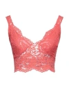 Soallure Woman Top Rust Size 6 Polyamide, Cotton, Polyester In Red