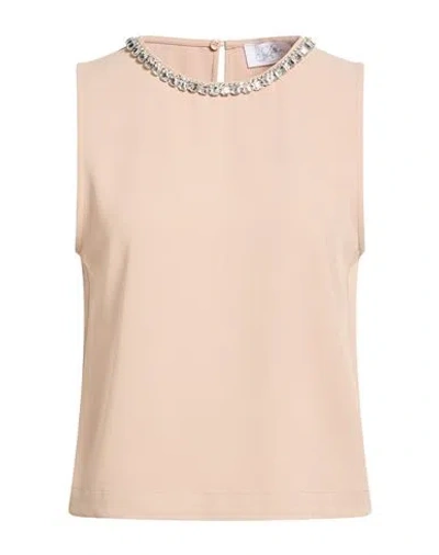 Soallure Woman Top Sand Size 10 Polyester, Elastane In Gray