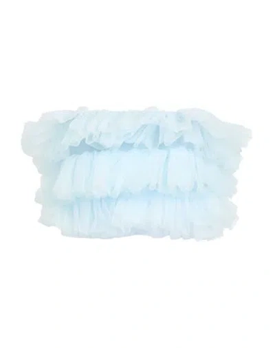 Soallure Woman Top Sky Blue Size S Nylon