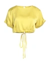 Soallure Woman Top Yellow Size 6 Polyester
