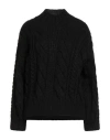 Soallure Woman Turtleneck Black Size M Acrylic, Alpaca Wool, Wool, Viscose