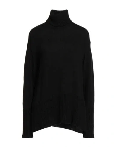 Soallure Woman Turtleneck Black Size S Acrylic, Wool, Viscose, Alpaca Wool