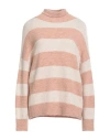 Soallure Woman Turtleneck Blush Size S Acrylic, Polyamide, Alpaca Wool, Wool, Elastane In Pink