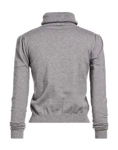 Soallure Woman Turtleneck Grey Size S Viscose, Polyester, Polyamide