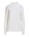 Soallure Woman Turtleneck Ivory Size S Wool, Polyamide In Neutral