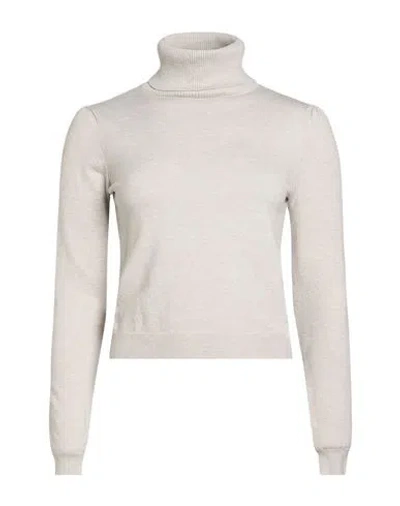 Soallure Woman Turtleneck Light Grey Size S Viscose, Polyester, Polyamide In Neutral