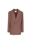 Soallure Women's Jacket  Over Doublepet In Brown