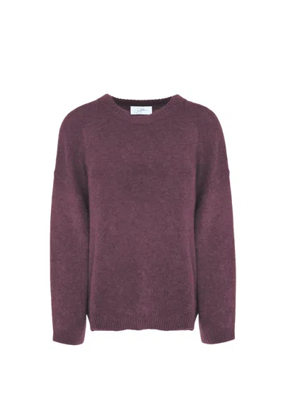 Soallure Women's Knit  Crew Neck In Burgundy