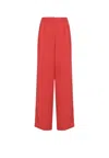 Soallure Women's Trousers  With Lateral Band In Red