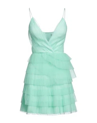 Soani Woman Short Dress Light Green Size 6 Polyester