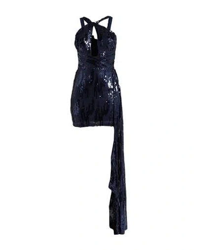 Soani Woman Mini Dress Midnight Blue Size 6 Polyester