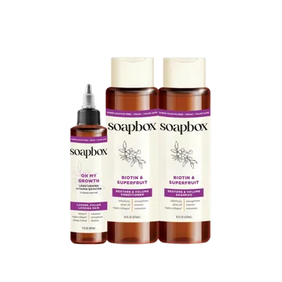 Soapbox Biotin & Superfruit Restore & Volume Haircare Essentials - 16 oz