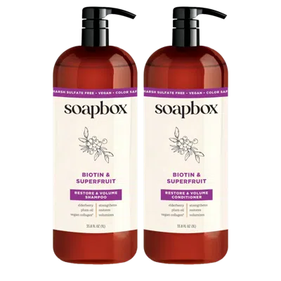 Soapbox Biotin Shampoo & Conditioner Duo - 33.8 oz