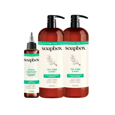 Soapbox Tea Tree & Mint Scalp Balancing Haircare Essentials - 33.8 oz
