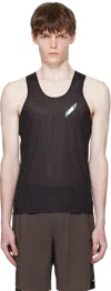 Soar Black Lightweight Space3d Race Tank Top In Black