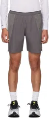 Soar Gray Long Run Shorts In Grey