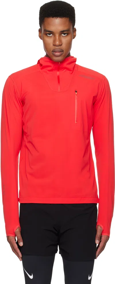 Soar Red Winter Anorak Jacket In High Risk Red