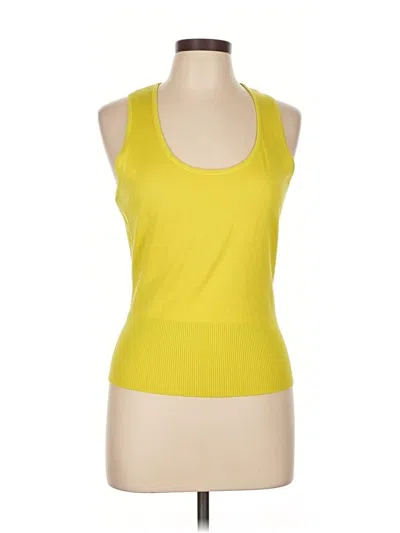 Pre-owned Soca By St. John Tank Top Yellow Halter Neckline Tops