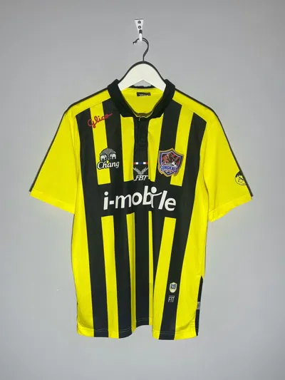 Pre-owned Soccer Jersey Songkhla United Fc 2014 Thai League Home Y2k Football Shirt In Black Yellow