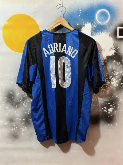 Pre-owned Soccer Jersey Vintage Inter 2004/2005 Jersey Nike 10 Adriano In Multicolor