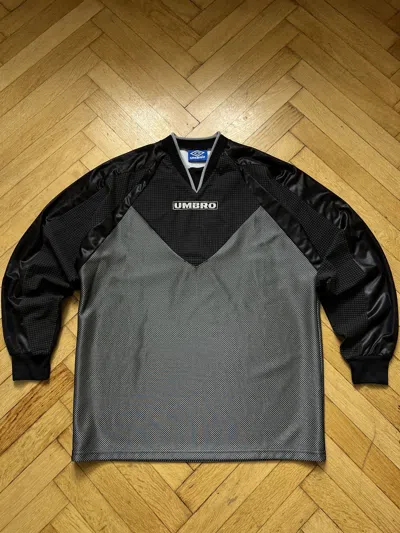 Pre-owned Soccer Jersey X Umbro 1 Umbro Vtg 1990s Goalkeeper Longsleeve Football Shirt In Black