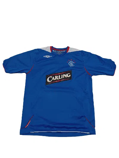 Pre-owned Soccer Jersey X Umbro 2006-2007 Glasgow Rangers Umbro Vintage Soccer Jersey In Blue