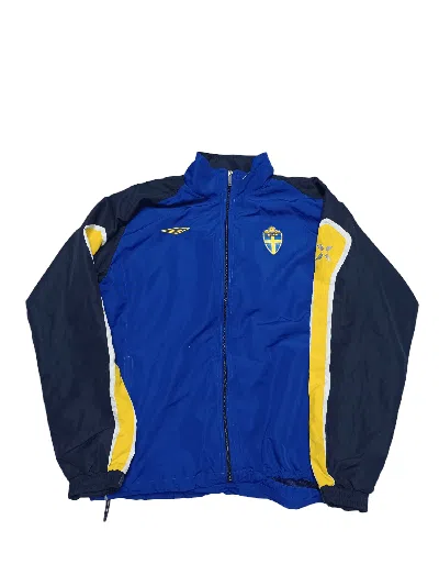 Pre-owned Soccer Jersey X Umbro 2006 Vintage Umbro Sweden National Team Nylon Tracking Jackt In Dark Blue