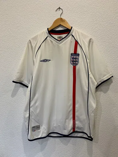 Pre-owned Soccer Jersey X Umbro England 2002 Home Kit Soccer Jersey In White