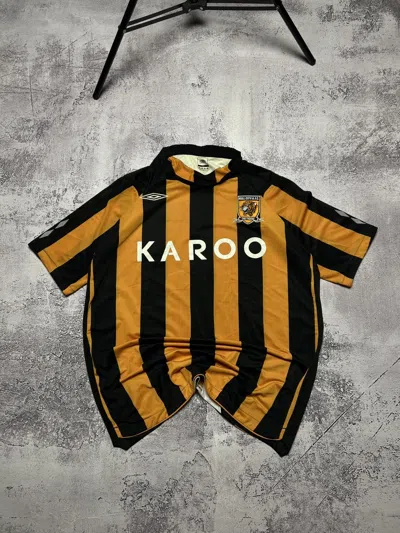 Pre-owned Soccer Jersey X Umbro Hull City 2008/09home Vintage Soccer Jersey Football In Black/orange