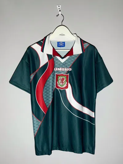 Pre-owned Soccer Jersey X Umbro National Team Wales Umbro 1994 Away Vintage Football Shirt In Green