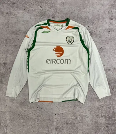 Pre-owned Soccer Jersey X Umbro Republic Of Ireland Vintage 2004 Long Sleeve Jersey In White