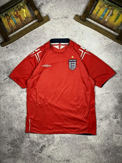 Pre-owned Soccer Jersey X Umbro Soccer Jersey Umbro England 2004 Vintage In Red