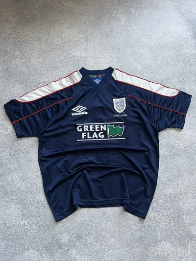 Pre-owned Soccer Jersey X Umbro Vintage England Umbro 1995-96 Home Soccer Jersey In Blue
