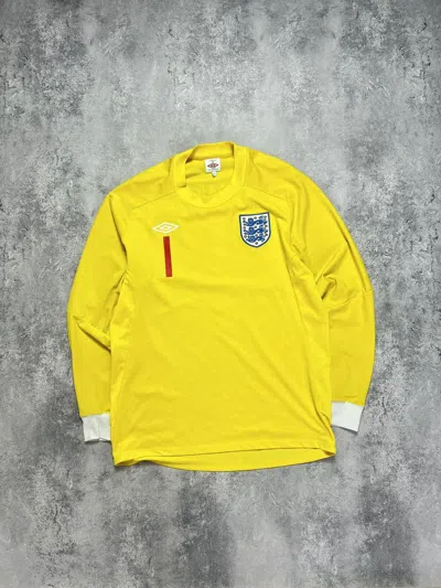 Pre-owned Soccer Jersey X Umbro Vintage Soccer Jersey England Umbro 1 James Long Sleeve In Yellow
