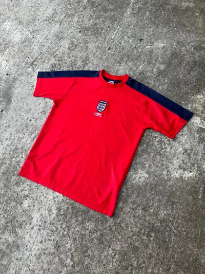 Pre-owned Soccer Jersey X Umbro Vintage Umbro England Soccer Jersey Very Blokecore Vtg In Red